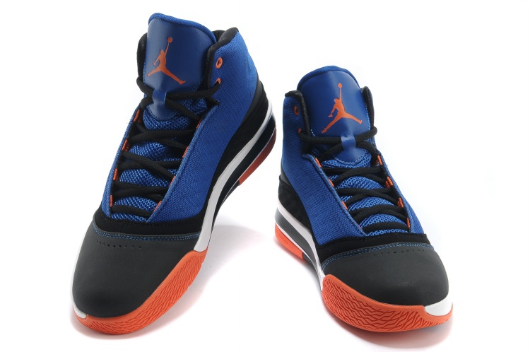2013 Jordan B`MO Blue Black White Orange Shoes